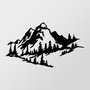 Wallity Mountain 2 Metal Wall Decor Negro